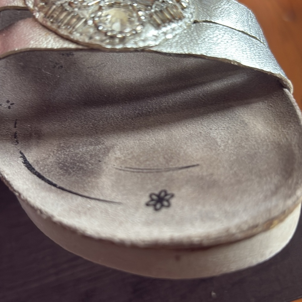 Abeo Silver Gemstone Studded Sandals - Picture 8 of 9